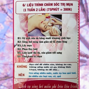 LIỆU TRÌNH CHĂM SÓC TRỊ MỤN